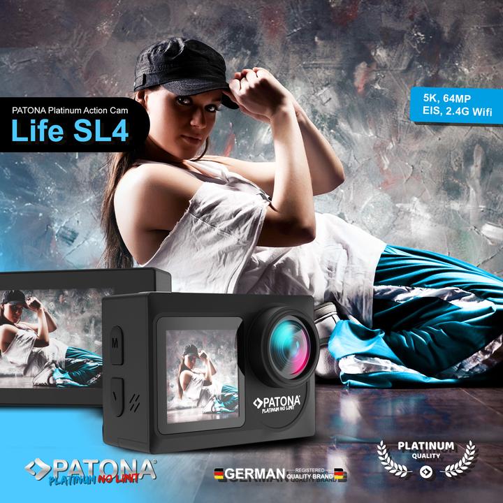 Actual product image Patona Platinum Action Cam Life SL4 5K (60p, Wi-Fi)