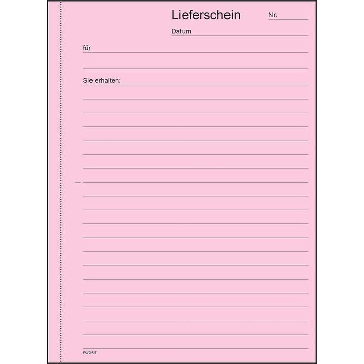 Image du produit Favorit Cahier autocopiant Bulletins de livraison avec papier autocopiant (150 x)
