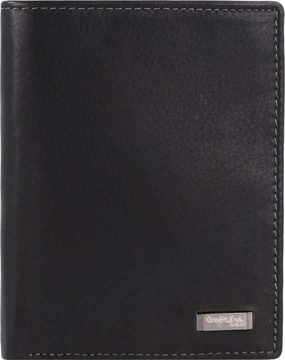 Greenland Nature Black Nappa Geldbörse RFID Leder 9,5 cm