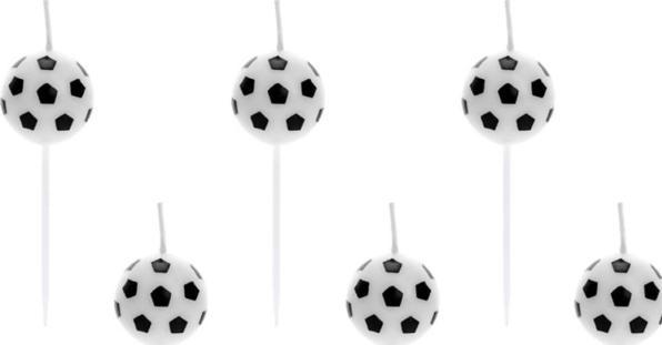 Image du produit Partydeco Bougies d'anniversaire Football (6 x)