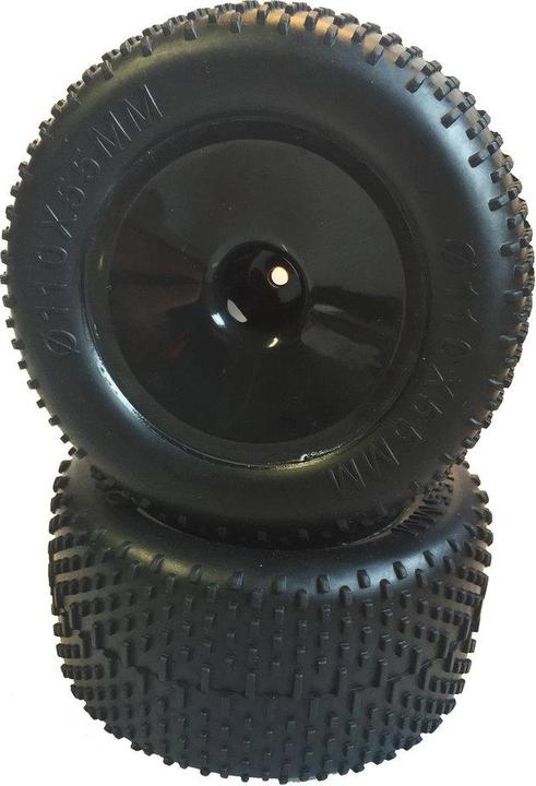 Actual product image DF-Models Truggy tires on disc rim black (2) DF