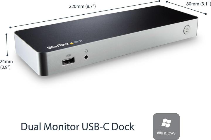 Produktbild StarTech Dual USB C Dock - Windows - Pd (USB-C, 5 Ports)
