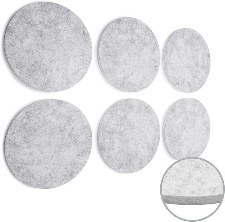 Image du produit Vilz Absorbeur de son, gris marbre - 6 pièces (6 pcs)