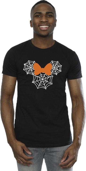 Actual product image Disney Mens Minnie Mouse Spider Web Head T-Shirt (S)