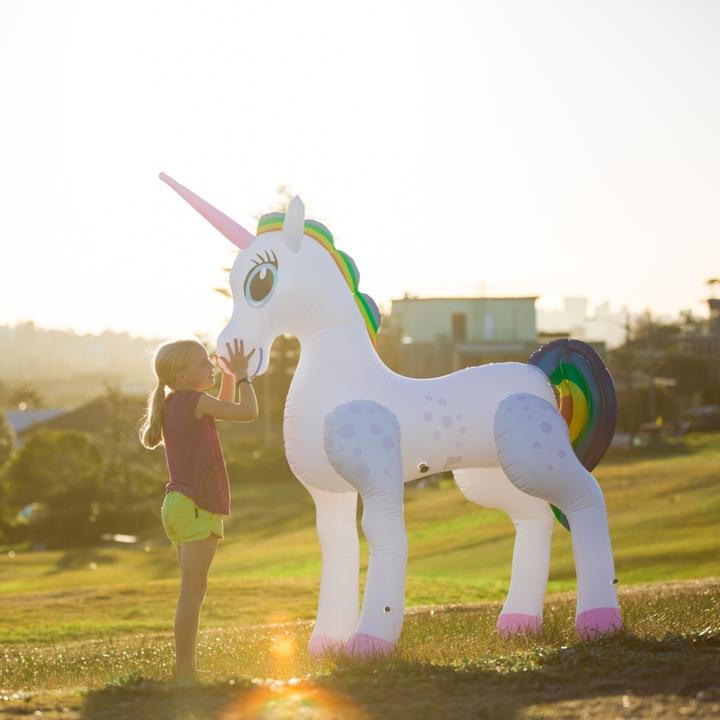 Actual product image The Monster Factory Inflatable Life Size Unicorn