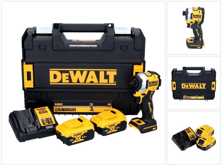Actual product image DeWalt DCF 850 P2 Battery impact wrench 18 V 205 Nm 1/4" Brushless + 2x battery 5.0 Ah + charger + TST (Rechargeable battery operated)