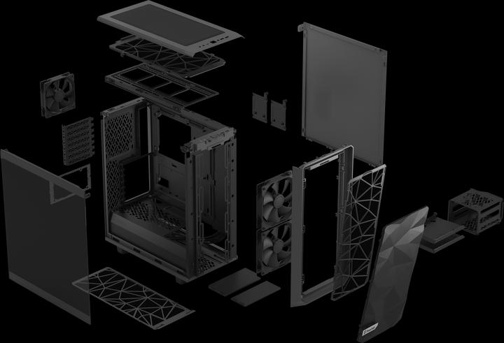 Actual product image Fractal Meshify 2 Compact Gray TG Light (ATX, mATX, Mini-ITX)