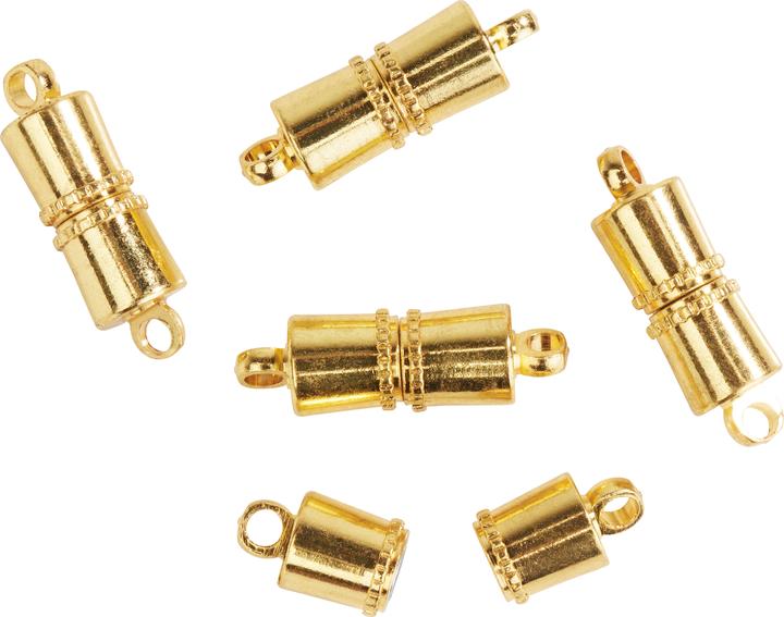 Actual product image Hobby & Crafting Fun Magnetic clasp "Line", 5 pieces, gold-plated