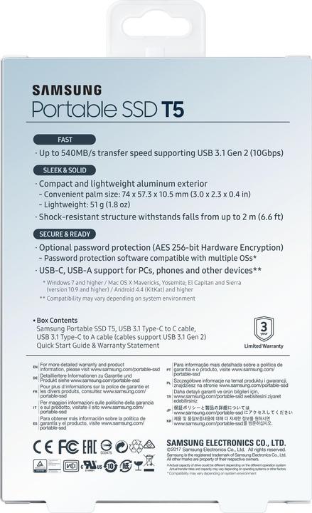 Produktbild Samsung Portable T5 (500 GB)