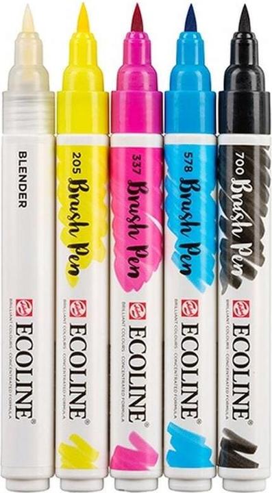 Actual product image Talens Ecoline brush spring (Multicoloured, White, 5 x)