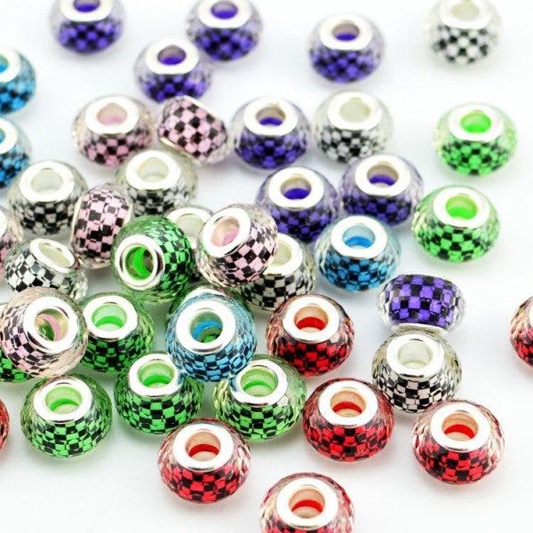 Produktbild Hermex Bead versilbert 925 - Silbrig Schwarz Weiss (Silber 925, Metalllegierung mit Acrylglas)