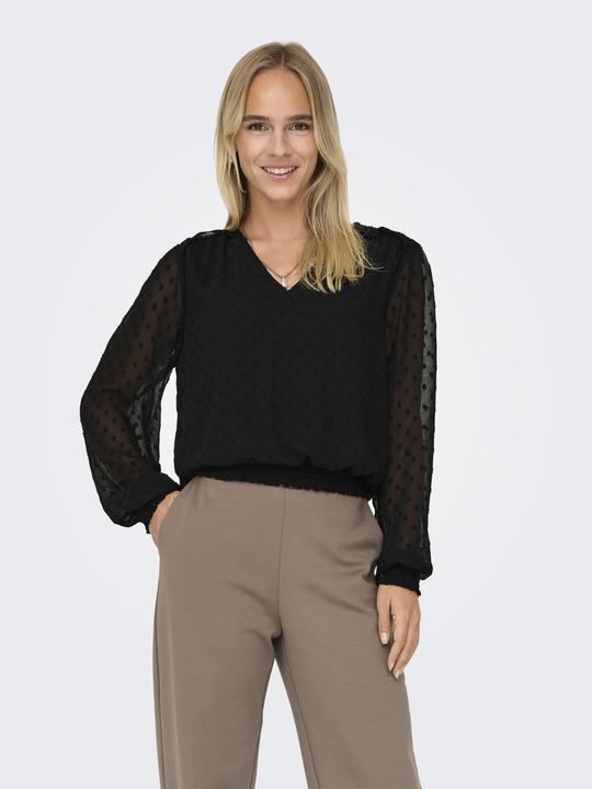 Image du produit Only Coupe normale Top col V manches ballon (L)