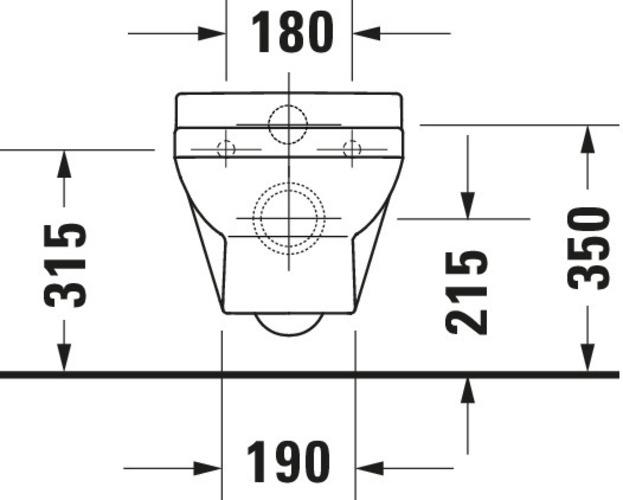 Produktbild Duravit Wand-WC DURASTYLE BASIC RIMLESS tief, für Kinder, 325x480mm weiss