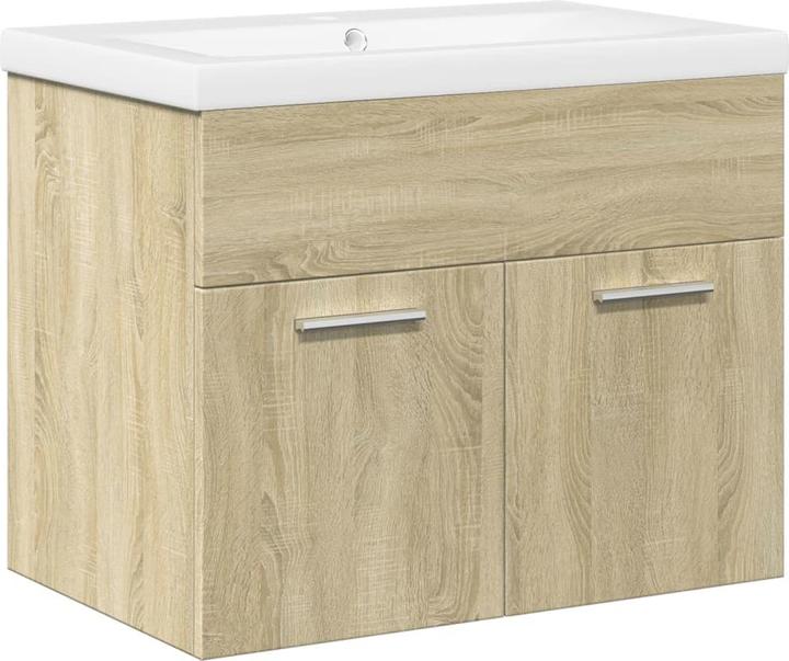 Produktbild VidaXL Waschbeckenunterschrank Wand Unterschrank Badschrank mit Einbaubecken
