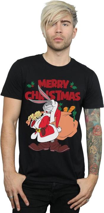 Actual product image Looney Tunes Mens Santa Bugs Bunny T-Shirt (L)