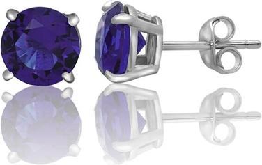Actual product image Moiss Popular stud earrings with blue zirconia E0003342
