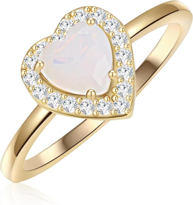 Glanzstücke München Damen Sterling Silber Mondstein (synth.) gelbgold - 29896