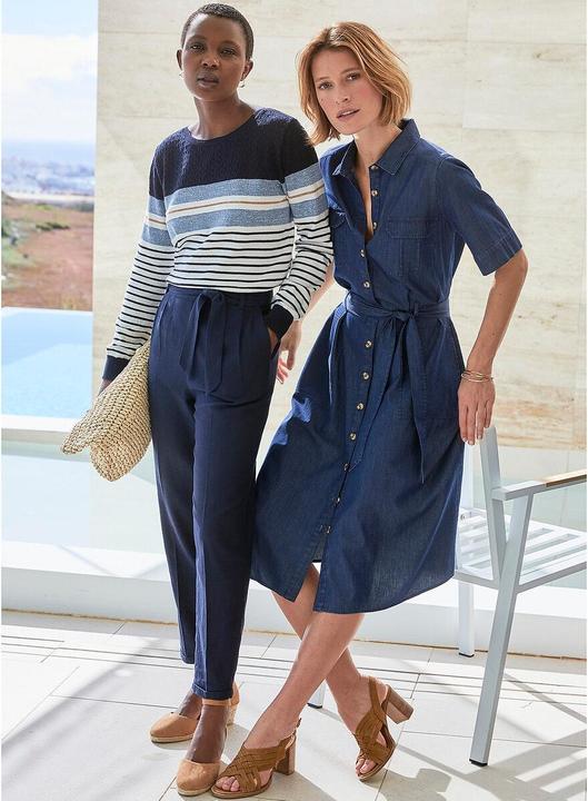 Produktbild Anne Weyburn Ausgestelltes Midi-Kleid aus Denim (48)
