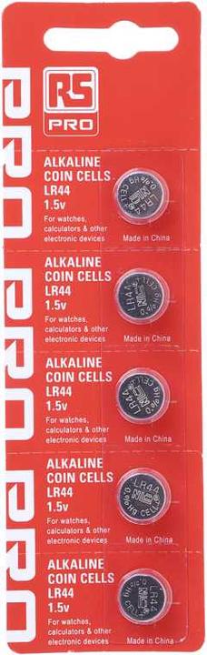 Rs Pro Cellule alcaline pour pièces de monnaie (1 pcs, LR44, 158 mAh)