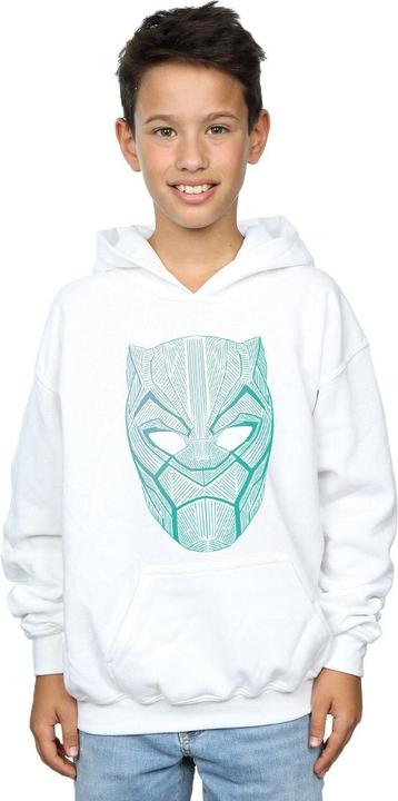 Immagine prodotto Black Panther Tribal Mask Felpa con Cappuccio Ragazzi (152, 158)