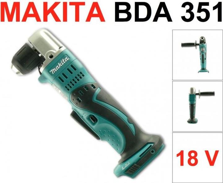 Produktbild Makita BDA 351 Z Akku Winkelbohrmaschine 18V 13,5Nm Solo - ohne Akku, ohne Ladegerät (Akkubetrieb)