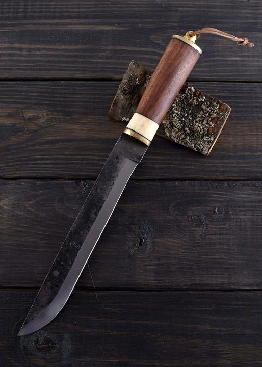 Produktbild Battle Merchant Messer mit Holzgriff und Lederscheide (27.50 cm)
