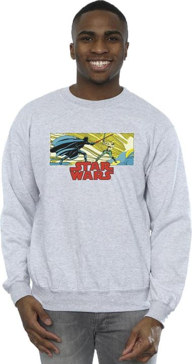 Actual product image Star Wars Mens Comic Strip Luke And Vader Sweatshirt (XL)