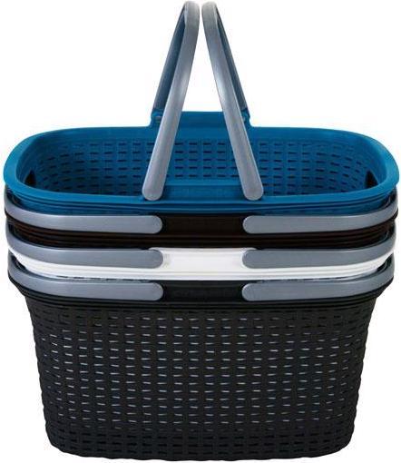 Image du produit Rival Panier à provisions 18 l 48x29x24cm gris acier avec 2 poignées
