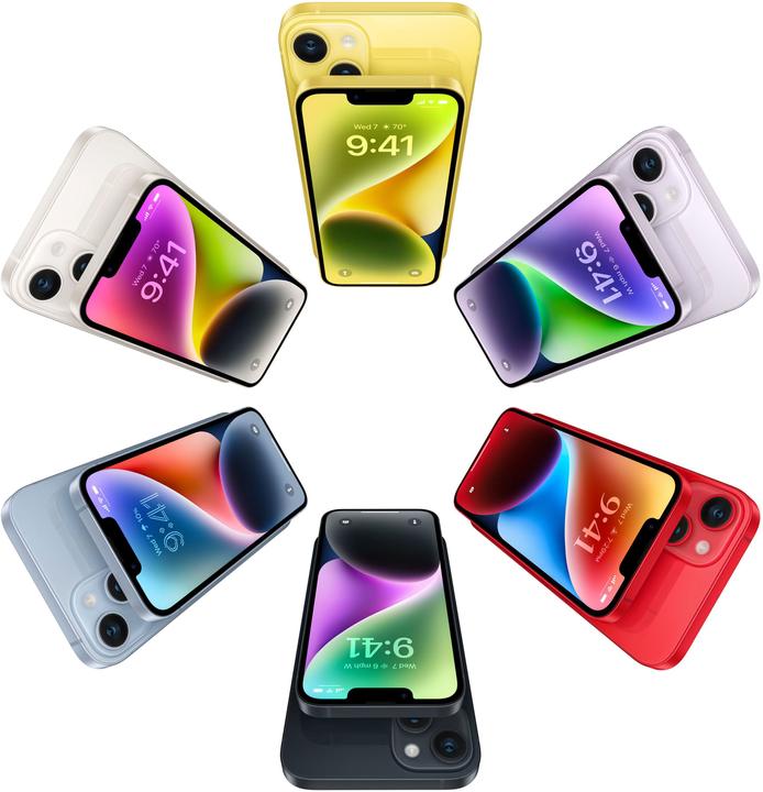 Image du produit Apple iPhone 14 (128 Go, Bleu, 6.10", SIM + eSIM, 12 Mpx, 5G)