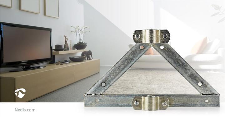 Image du produit Nedis Support mural satellite | Distance au mur : 90 mm | Diamètre de la pince : 32-42 mm | Acier | Si (Prise antenne)