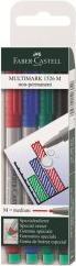 Produktbild Faber-Castell Overheadstift Multimark Non-Permanent (Mehrfarbig, 1 mm, 4 x)