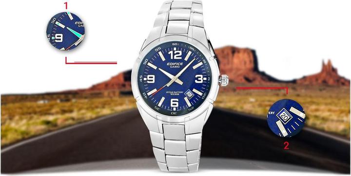 Actual product image Casio Wrist watch EDIFICE, blue (Analogue wristwatch, 40 mm)
