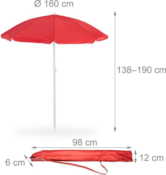 Actual product image Relaxdays parasol (1.60 m)