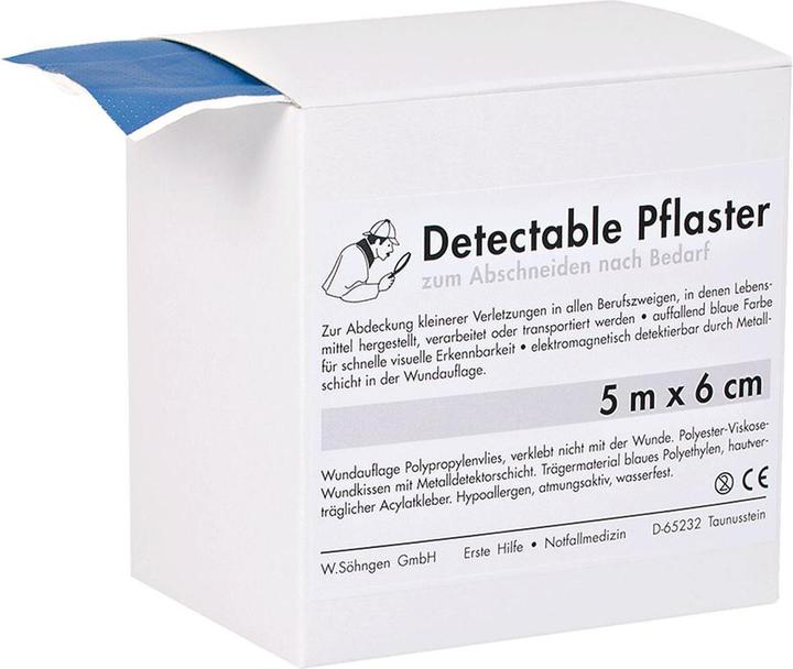 Actual product image Söhngen Rapid wound dressing, detectable plaster, blue, 5mx6cm