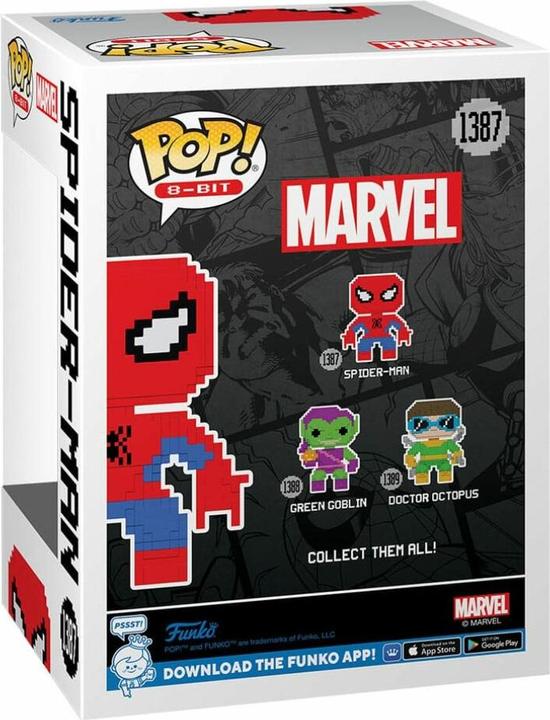 Actual product image Funko Marvel POP! 8-Bit Vinyl Figure Spider-Man 9 cm