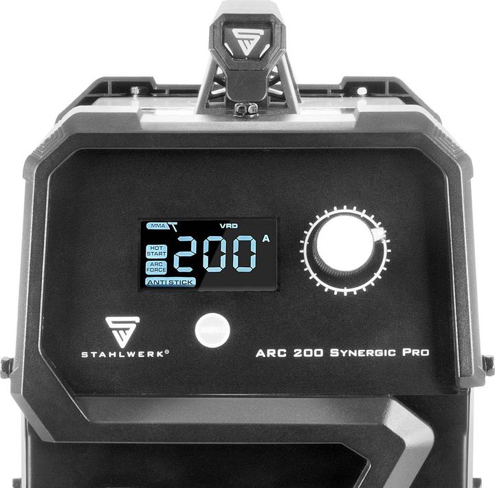 Actual product image Stahlwerk Welding machine ARC 200 Synergic Pro MMA Lift TIG IGBT Inverter 200 A