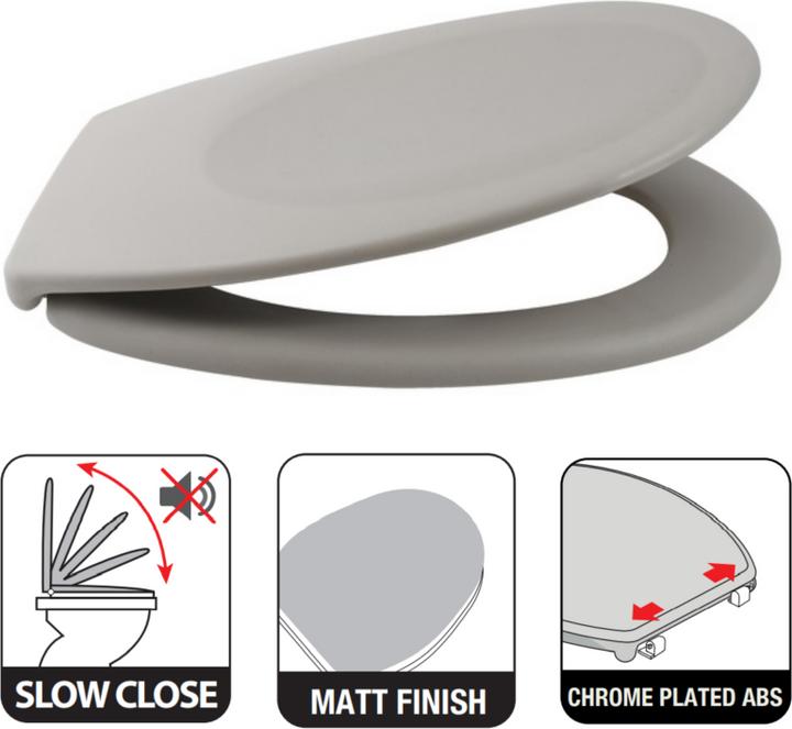 Produktbild spirella Toilettensitz Neela Taupe matt