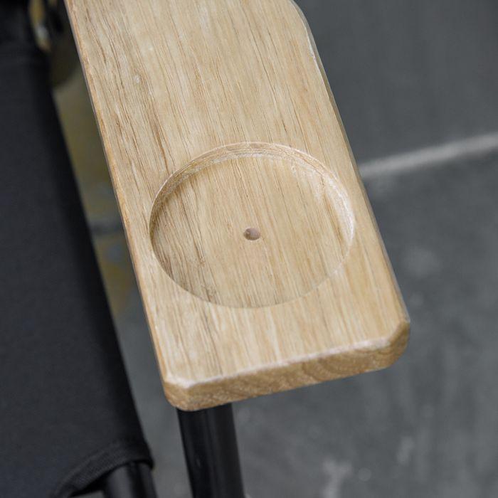 Actual product image Swisshandel24 Campingstuhl 2-Sitzer klappbar tragbar Gartenstuhl Regiestuhl bis 160 kg Schwarz