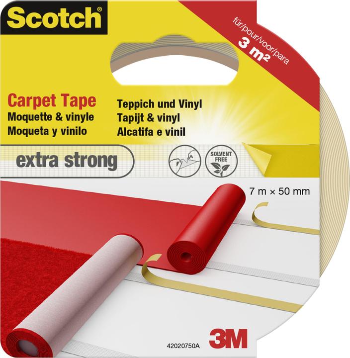 Actual product image 3M Scotch Carpet Tape, extra strong 50 mm x 7 m, White (50 mm)
