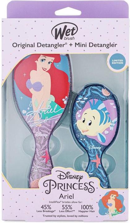 Actual product image Wet Brush Disney Princess Kit Original Detangler + Mini Brush Ariel