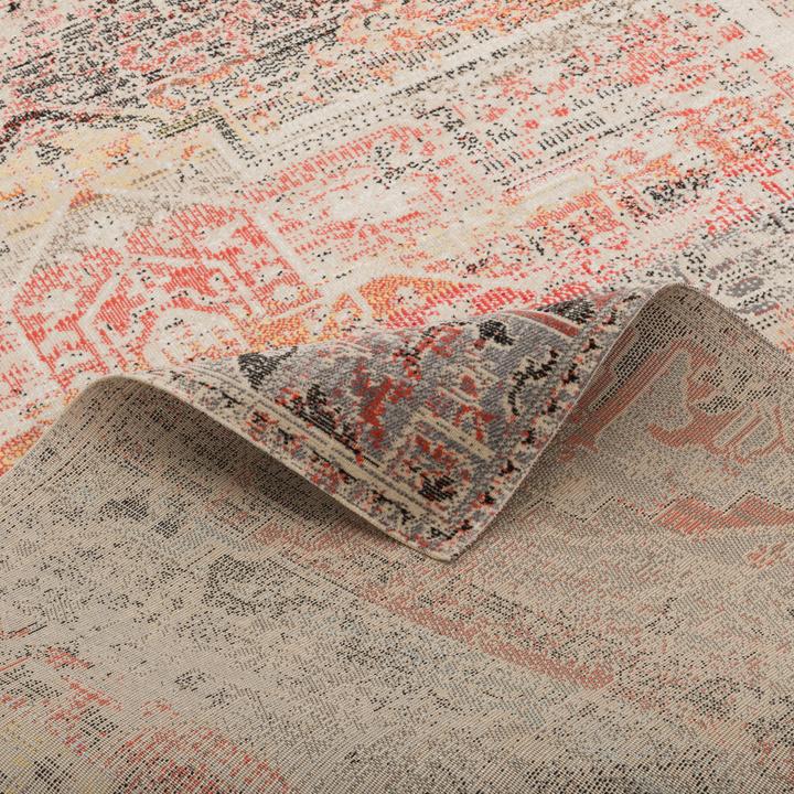 Produktbild Pergamon Kurzflor Designer Teppich Modern Vintage Orient Muster (140 x 200 cm)