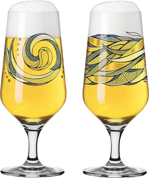 Image du produit Ritzenhoff Verres à pils Verres à bière Set de 2 verres BRAUCHZEIT 03 + 04 (0.37 l, 2 x)