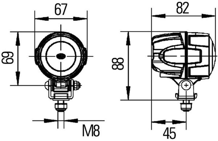 Produktbild Hella Arbeitsscheinwerfer LED Modul 50 800lm Spotausleuchtung