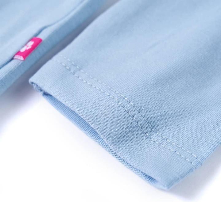 Actual product image VidaXL Children's long-sleeved shirt light blue 104,Material: 95 % cotton. 5 (104)