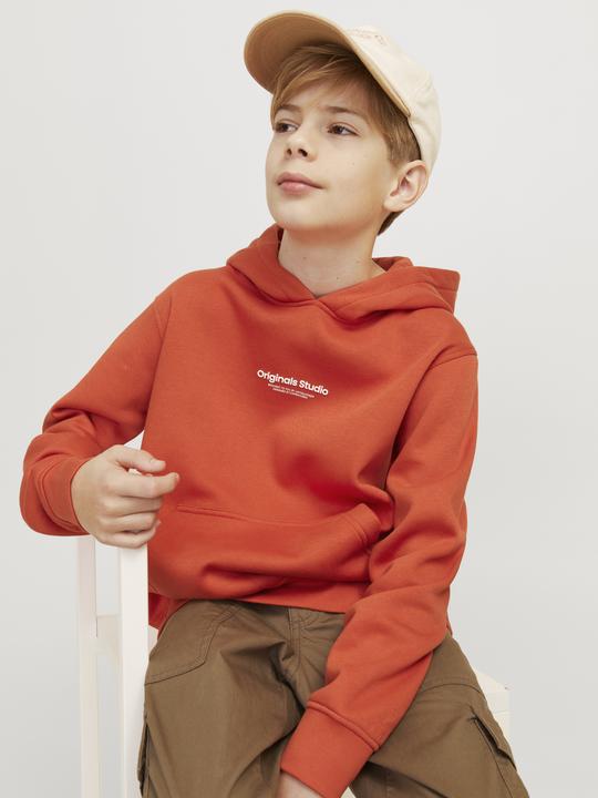 Actual product image Jack & Jones Printed Hoodies For Boys Hoodies (140)