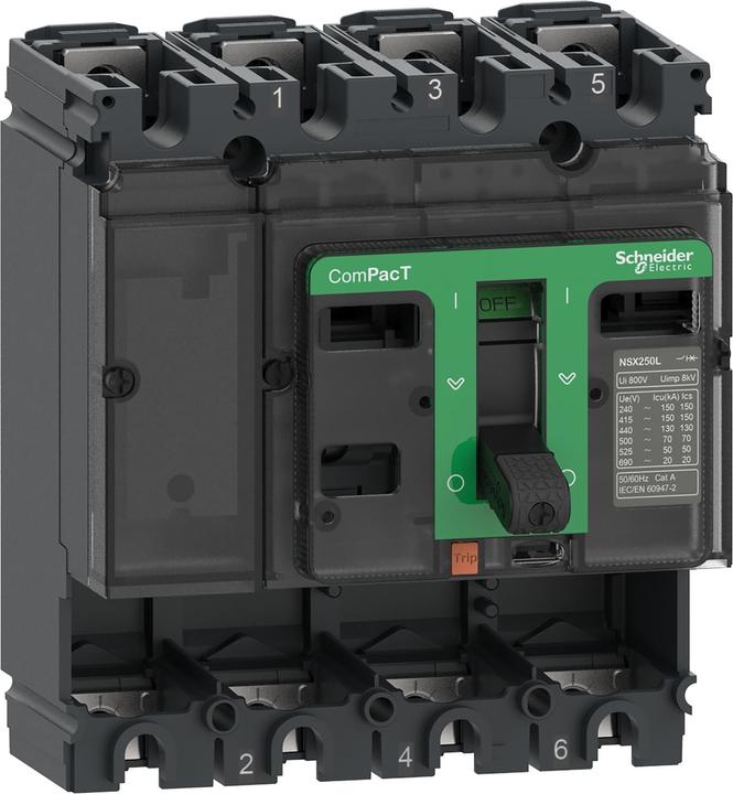 Schneider Electric C10B4, Strangschutzschalter, Typ A, IP40, 690 V