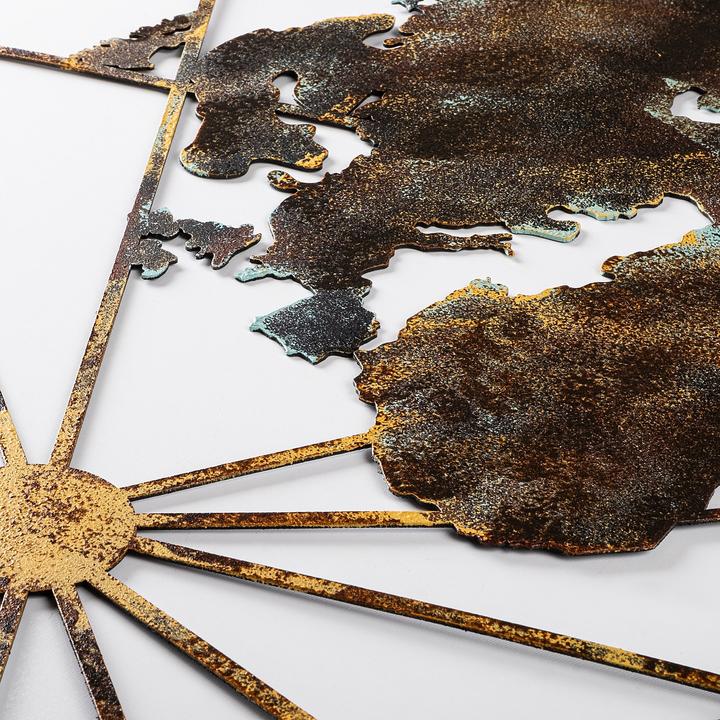 Immagine prodotto Wallxpert Mappa del mondo in metallo (120 x 60 cm)