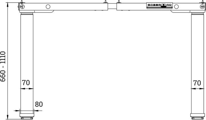 Produktbild OK-Line H+AMMAtg-henverstellbares Elektro-Schreibtisch-System SOLID 450