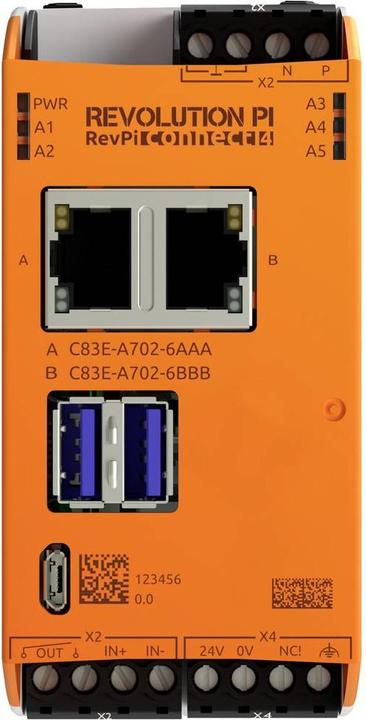 Actual product image Kunbus RevolutionPi Connect 4 PR100376 PLC extension module