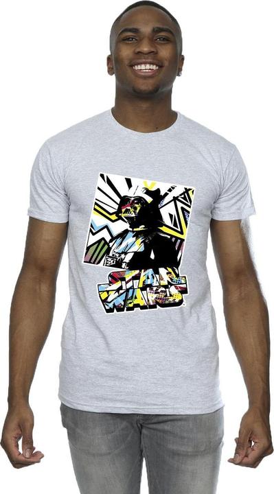 Actual product image Star Wars Mens Vader Water Colour Pop Art T-Shirt (S)